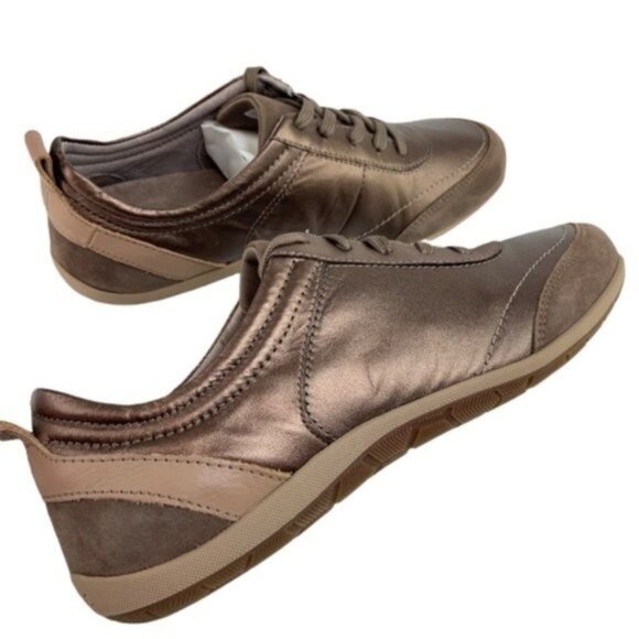 Vionic Copper Lace Up Leather Sneakers Willa - Picture 4 of 8